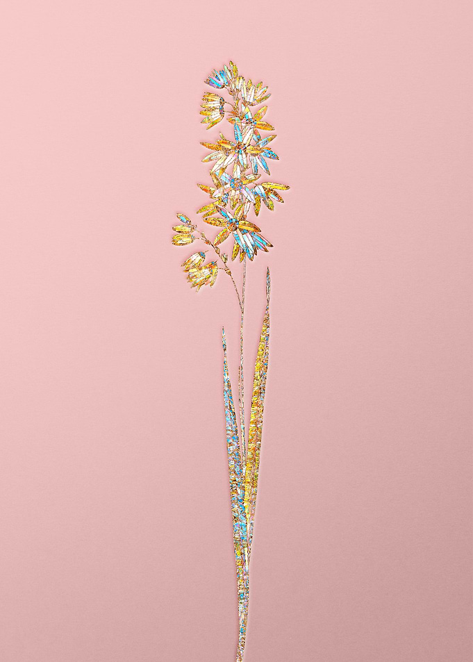 Gold Rainbow Mosaic Flower