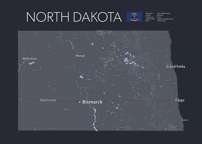 NORTH DAKOTA Map