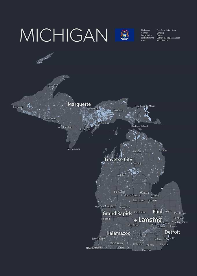 MICHIGAN Map