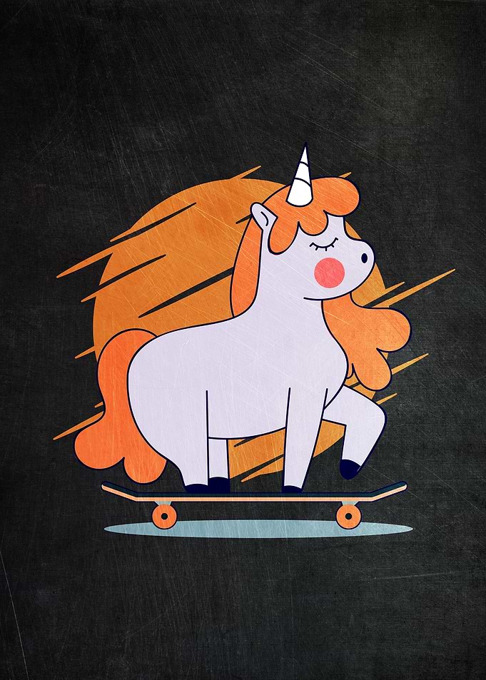 Skateboard Unicorn
