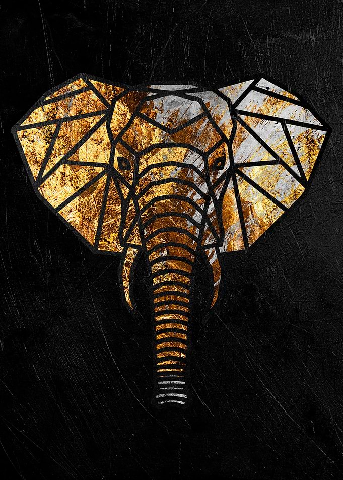 golden elephant head