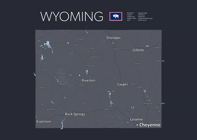 WYOMING Map