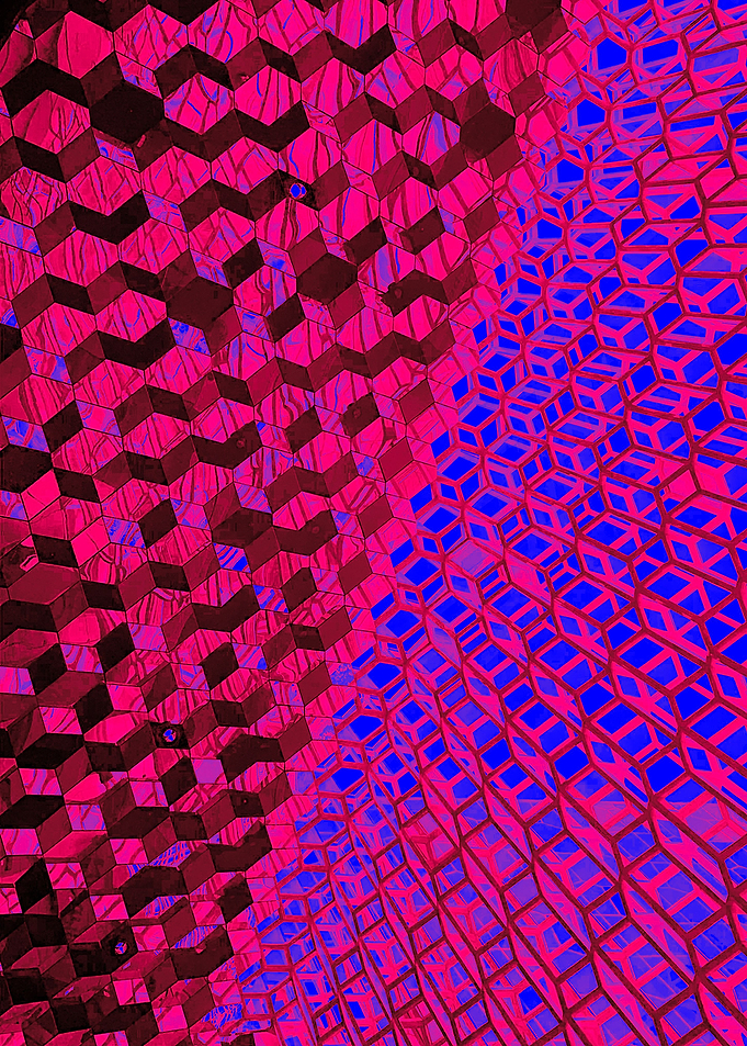 Diagonal Windows Pink