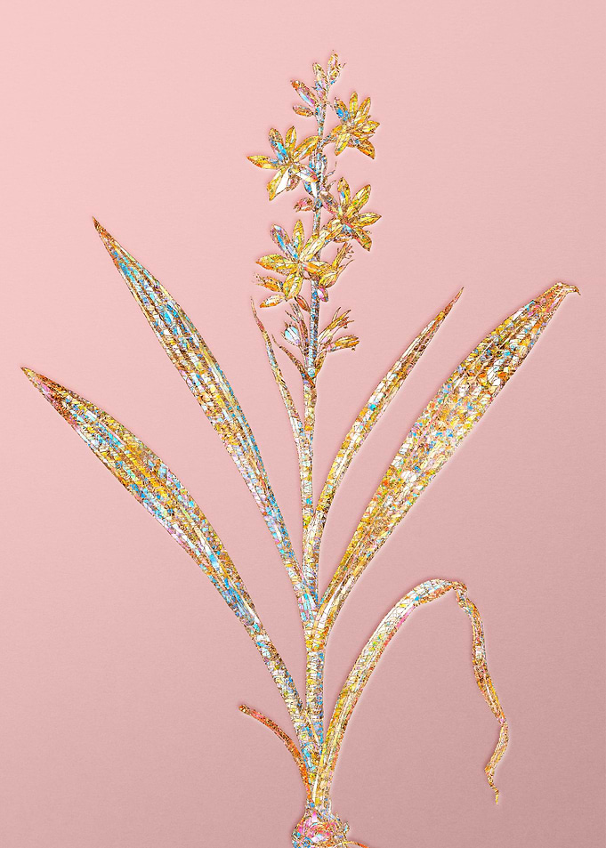 Gold Rainbow Mosaic Flower