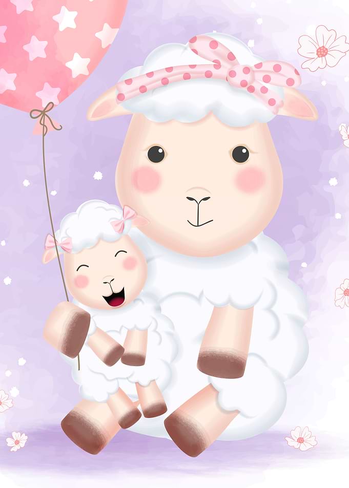 Cute baby sheep