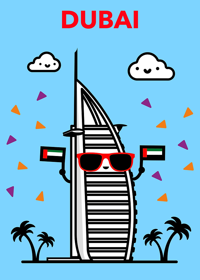 Dubai Burj Al Arab Illustr