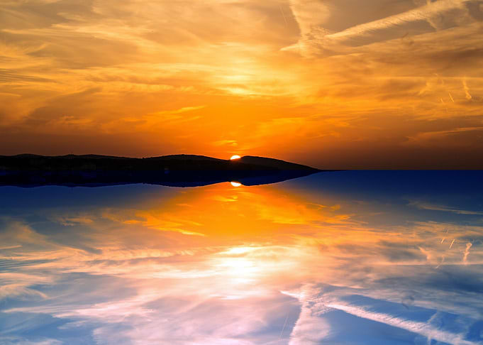 Sunset With Colorful Sky