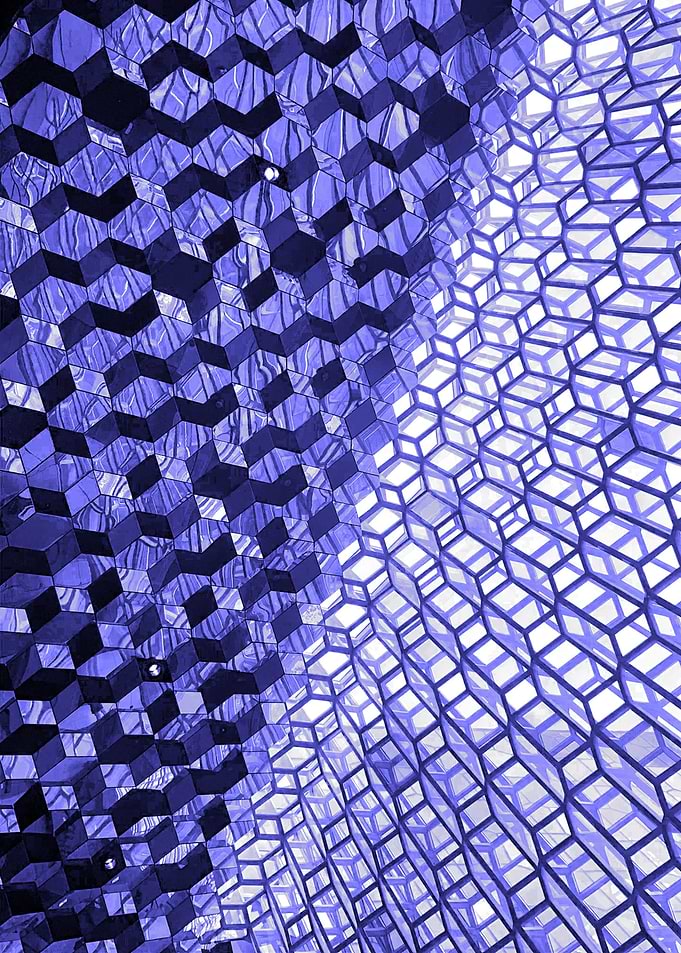 Diagonal Windows Purple