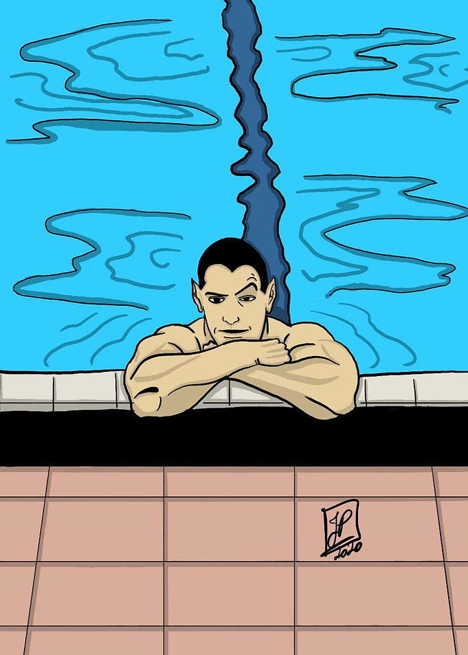 Namor at the pool