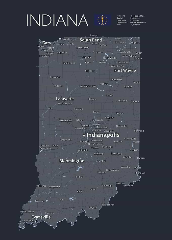 INDIANA Map