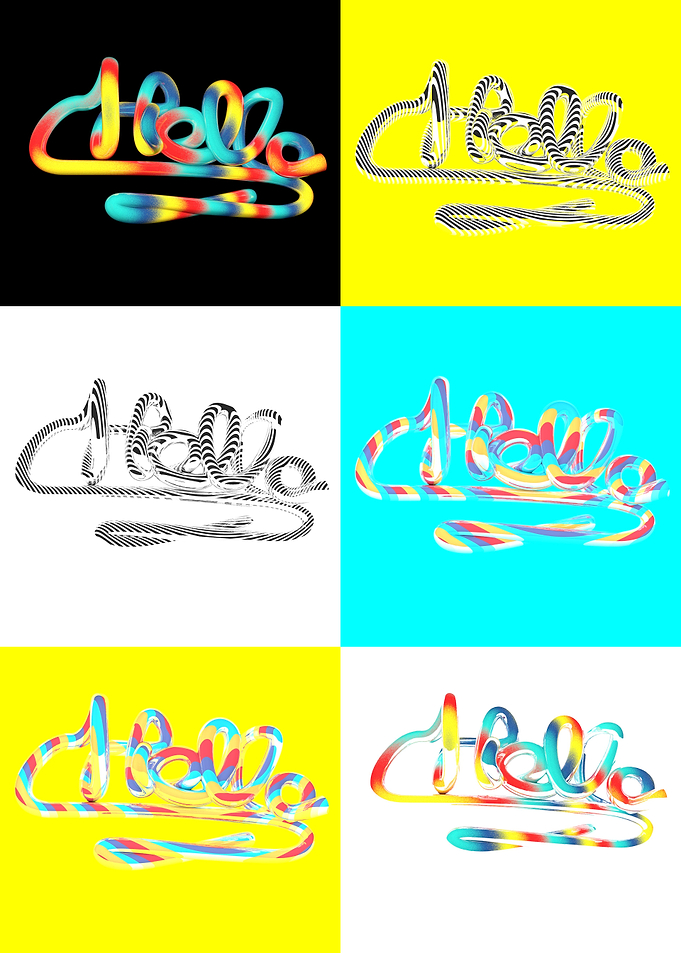 HELLO popart sextet