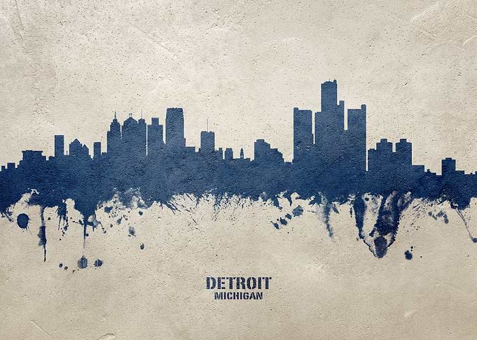 Detroit Skyline Michigan