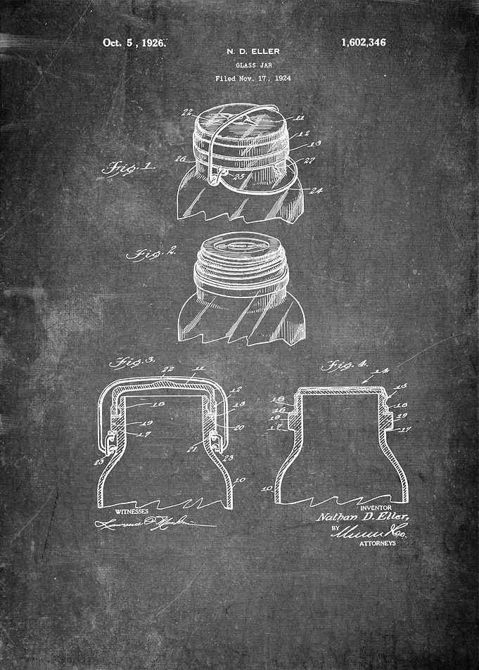 Vintage Ktchen Jar Patent