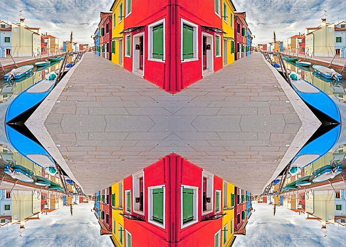 Burano the buildings color