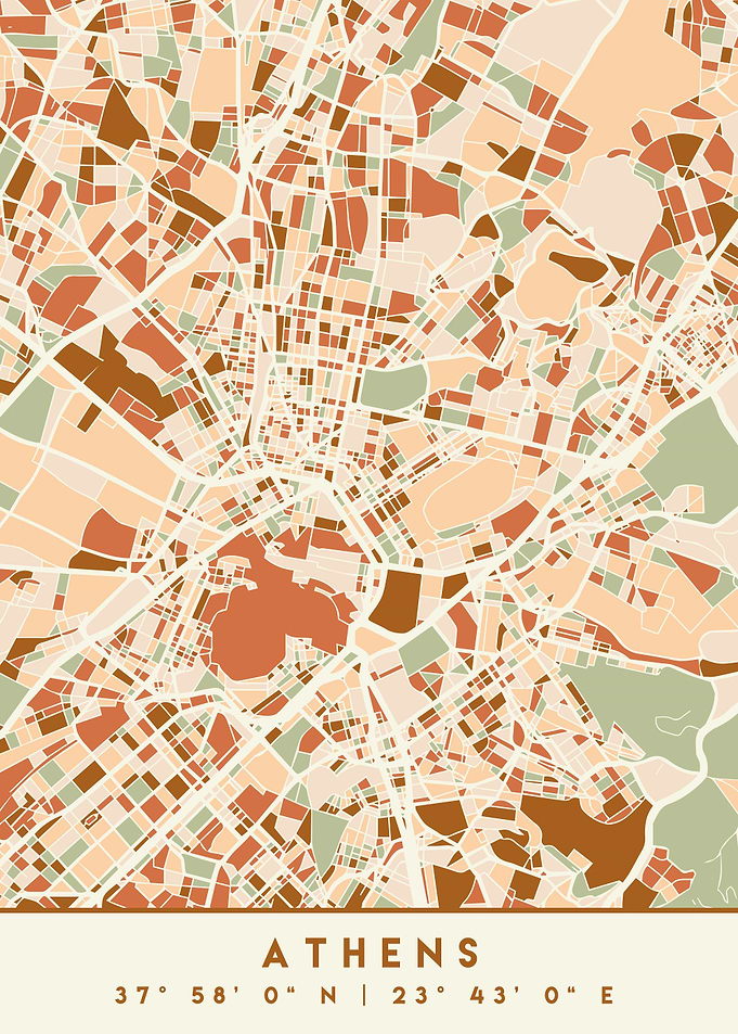 ATHENS GREECE CITY MAP