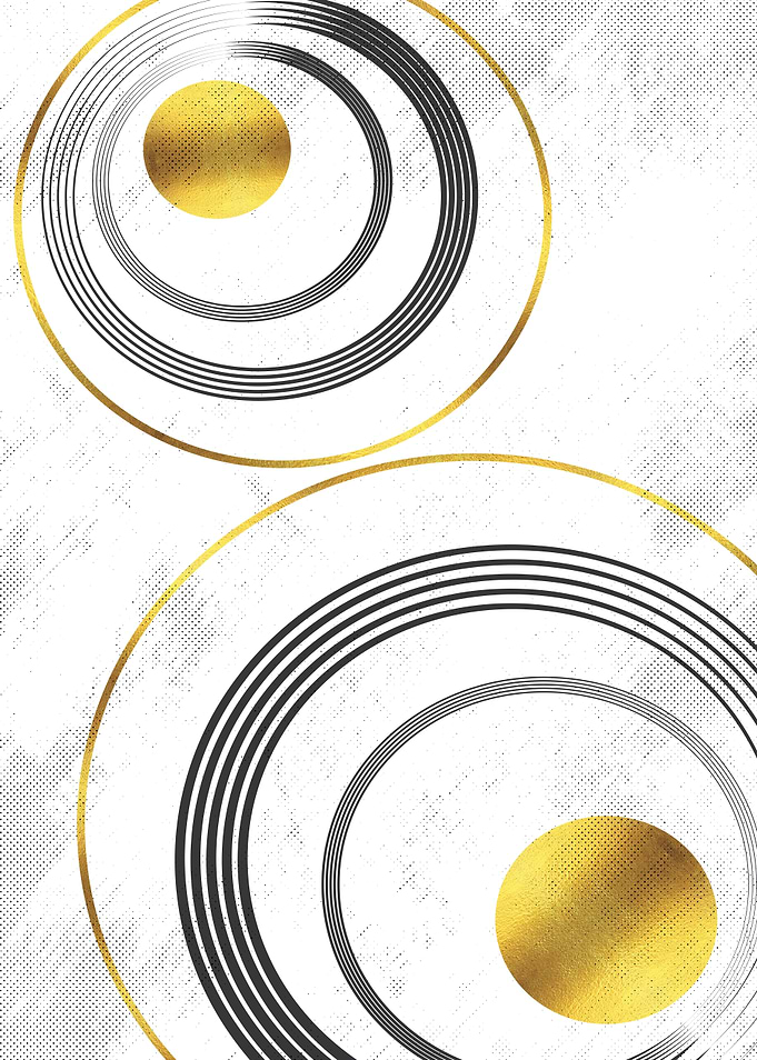 Geometric Art No 7 gold