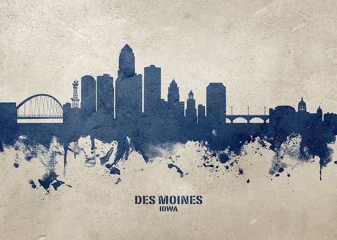 Des Moines Skyline Iowa