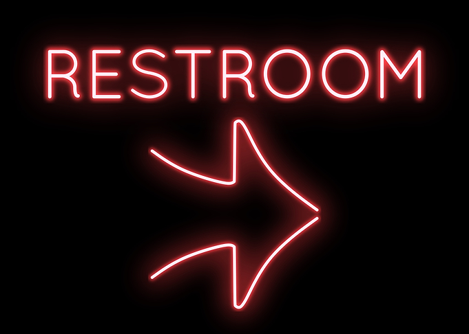 Restroom Right Neon Sign