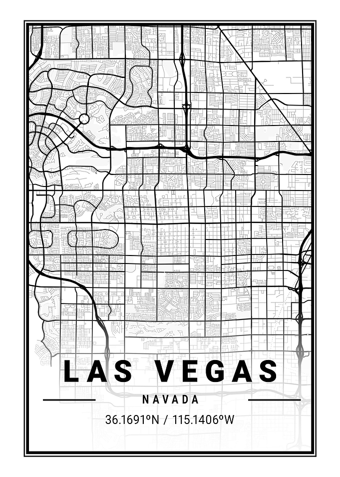 Las Vegas Light City Map
