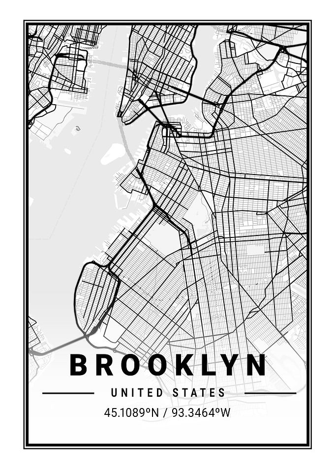 Brooklyn Light City Map