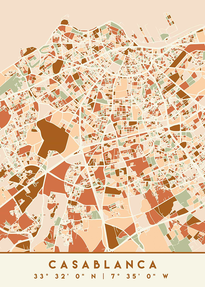 CASABLANCA MOROCCO MAP