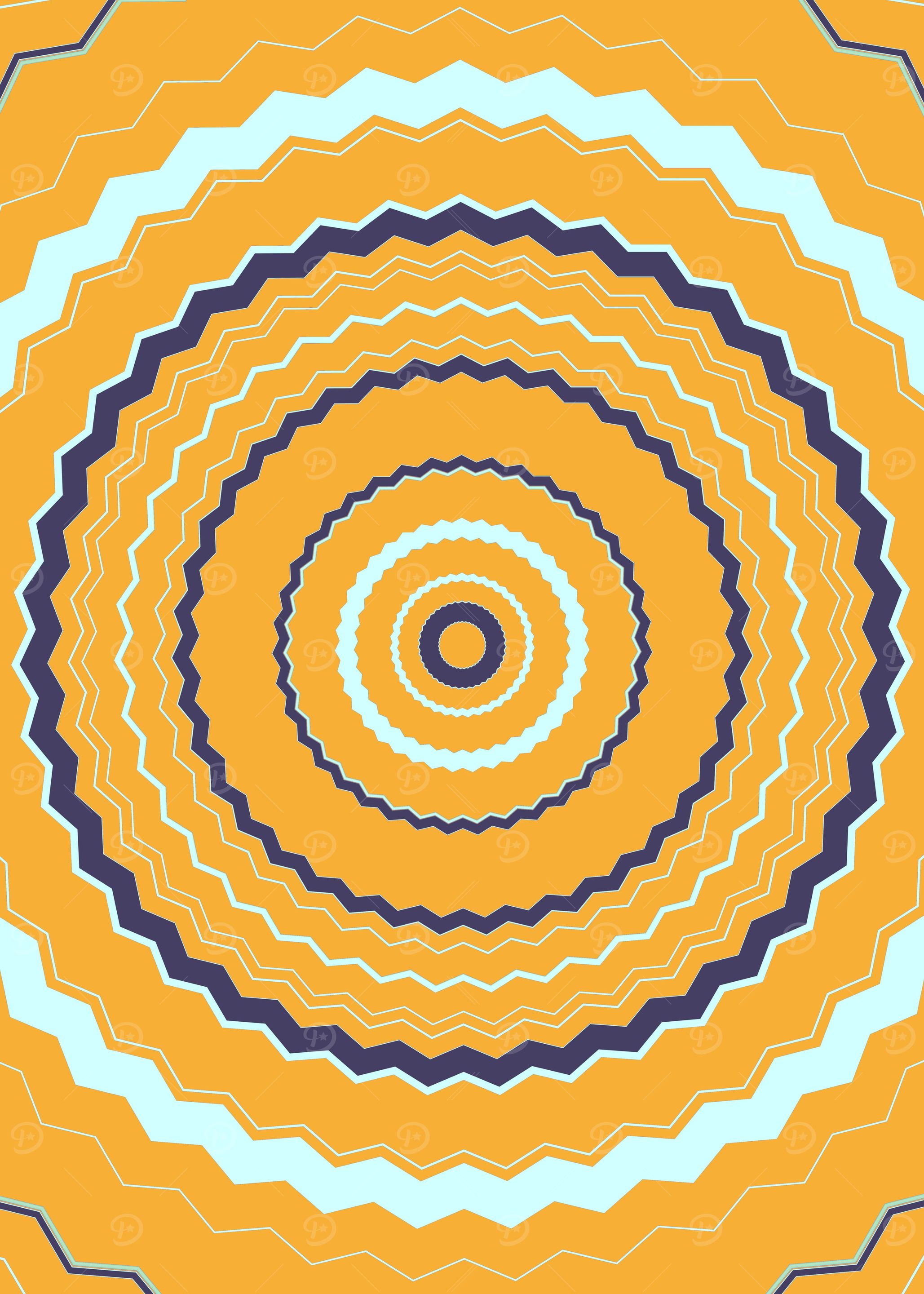 Yellow Line Art Pattern