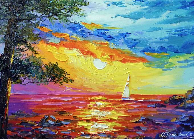 Sailboat at dawn