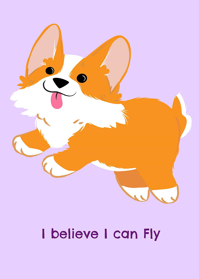 Dog believe I can fly