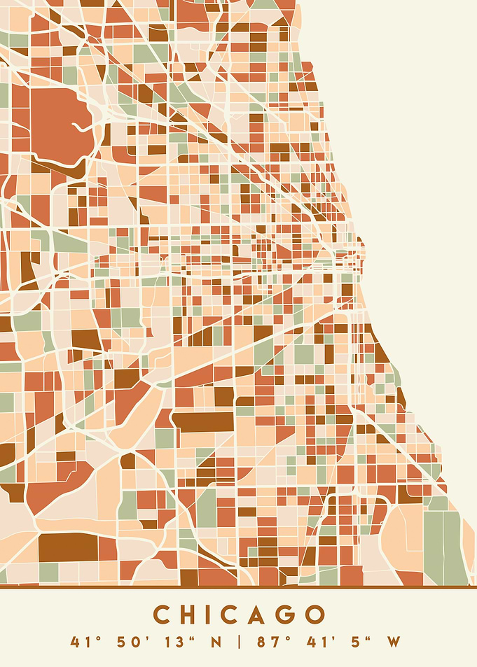 CHICAGO ILLINOIS CITY MAP