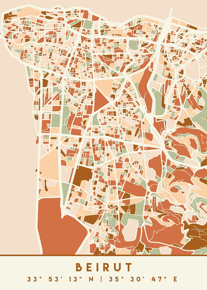 BEIRUT LEBANON CITY MAP