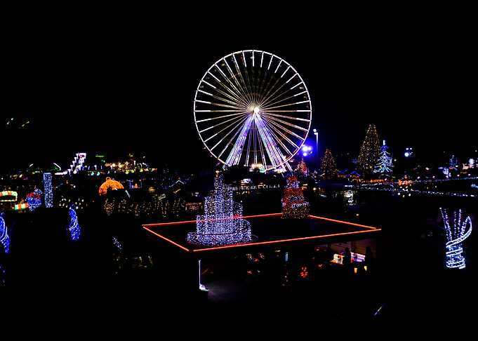 big Wheel Christmas lights