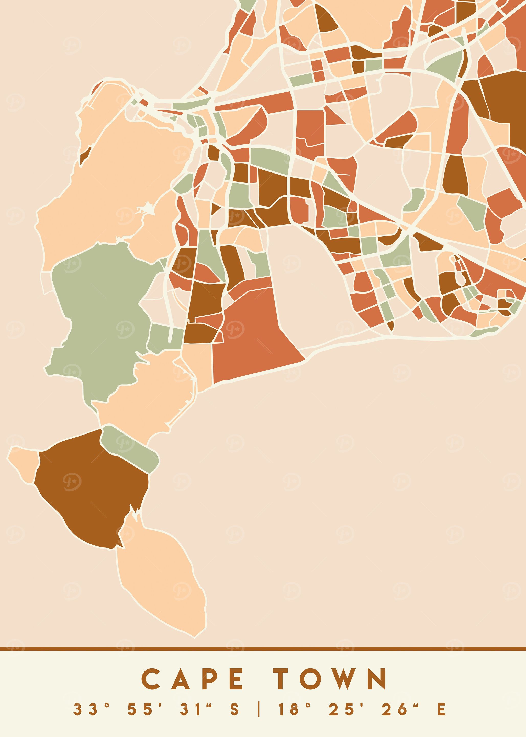 CAPE TOWN SOUTH AFRICA MAP
