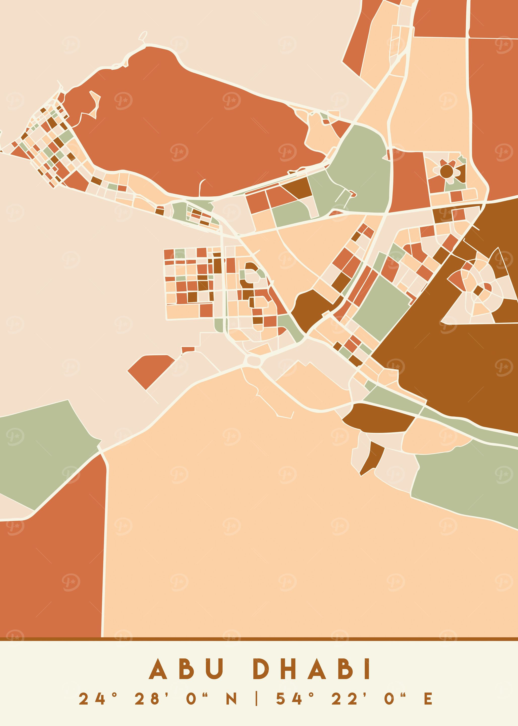 ABU DHABI UAE CITY MAP