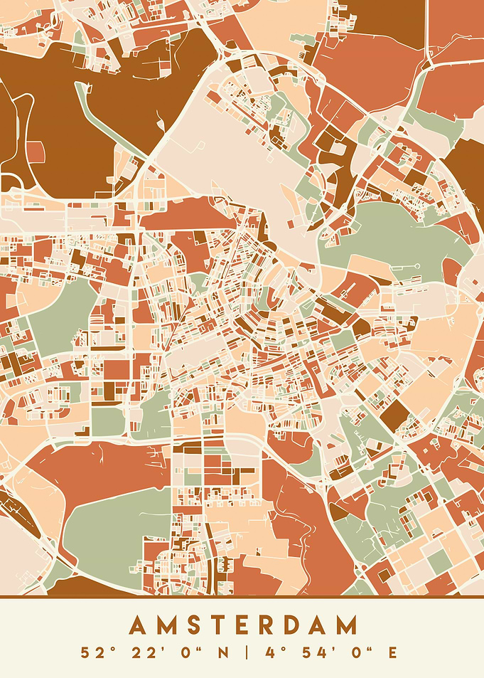 AMSTERDAM HOLLAND CITY MAP