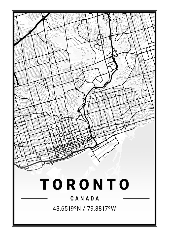 Toronto Light City Map