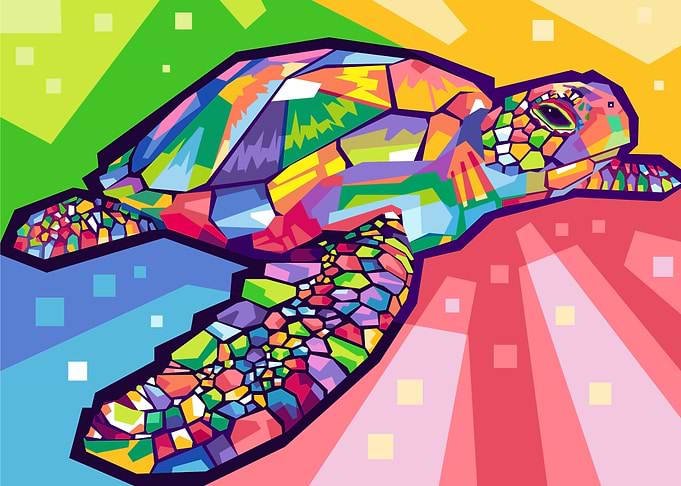 TURTLE POP ART