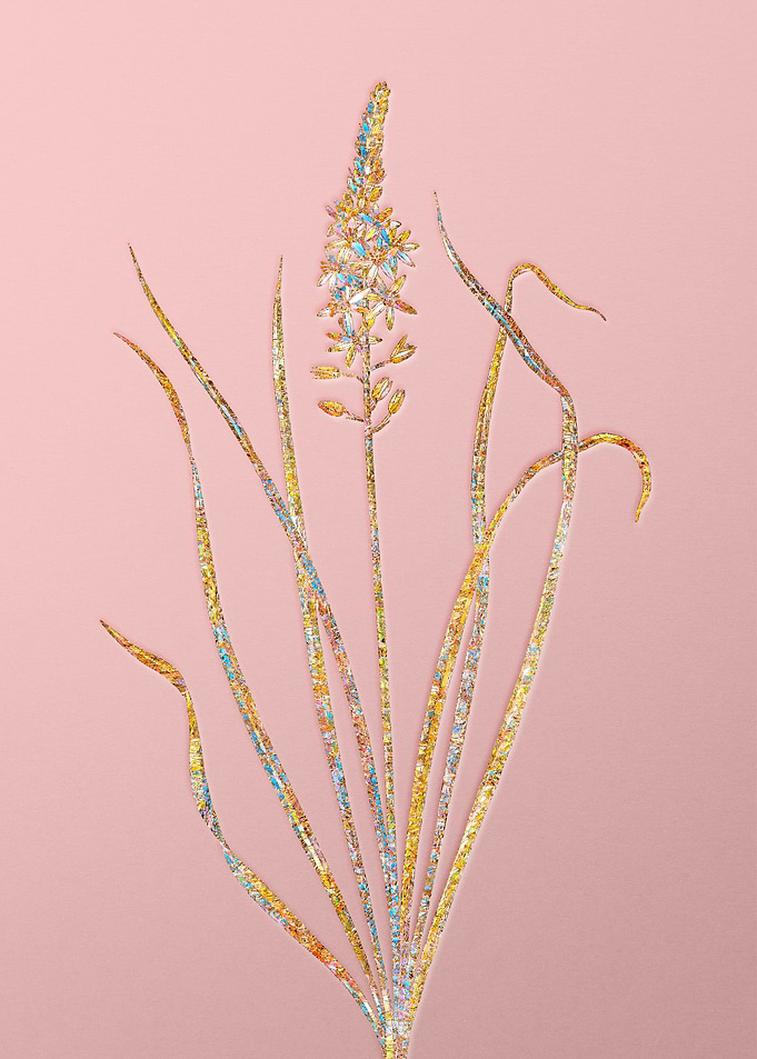 Gold Crystal Mosaic Flower