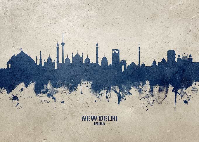 New Delhi Skyline India