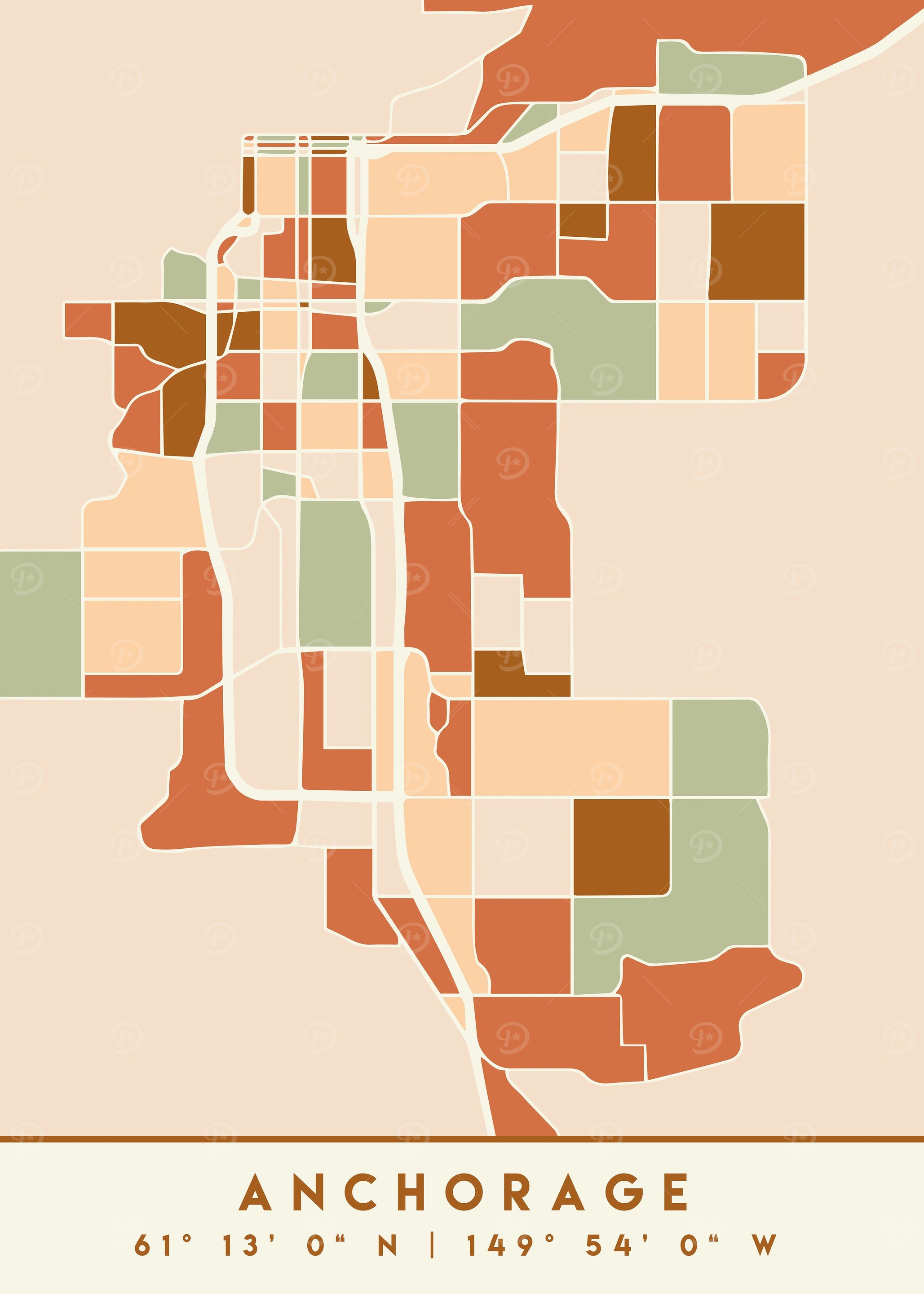 ANCHORAGE ALASKA CITY MAP