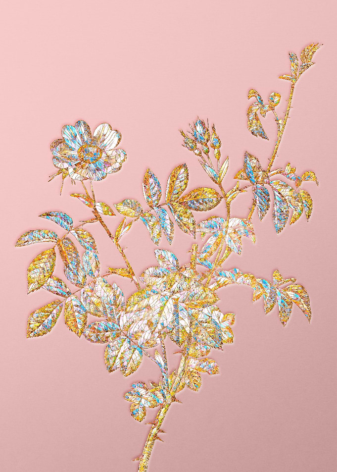 Pink Crystal Mosaic Roses