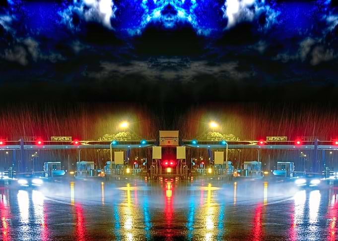 highway tolls at night