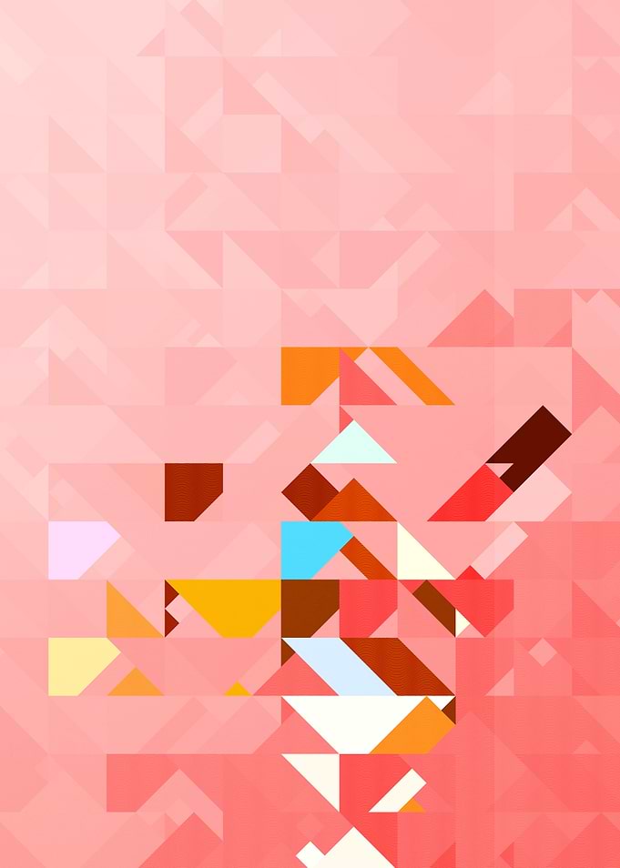 Pink Geometric Abstract