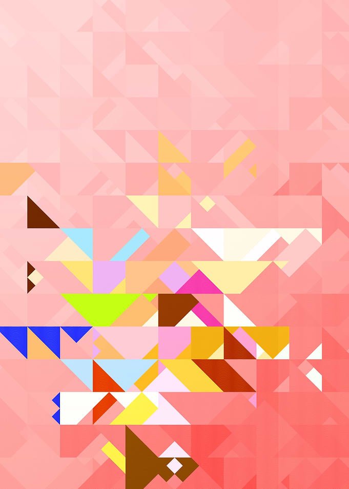 Pink Geometric Abstract
