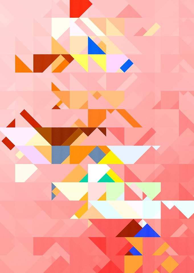 Pink Geometric Abstract