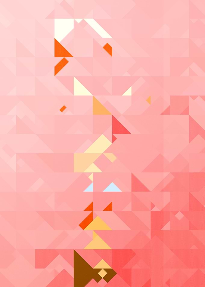 Pink Geometric Abstract