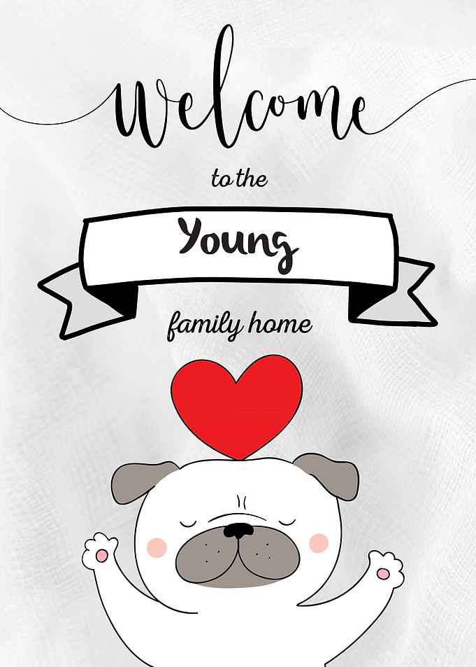Young Family Home Dog