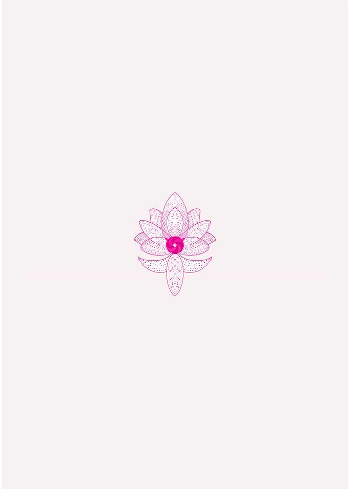 Minimal Pink Lotus Flower