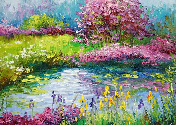 Blooming pond