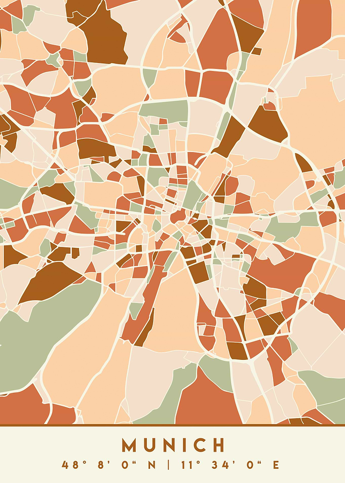 MUNICH GERMANY CITY MAP