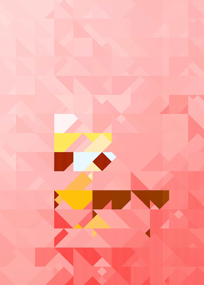 Pink Geometric Abstract